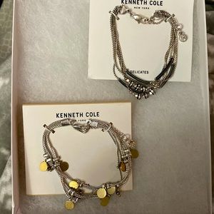 Kenneth Cole 2 silver bracelets NWT